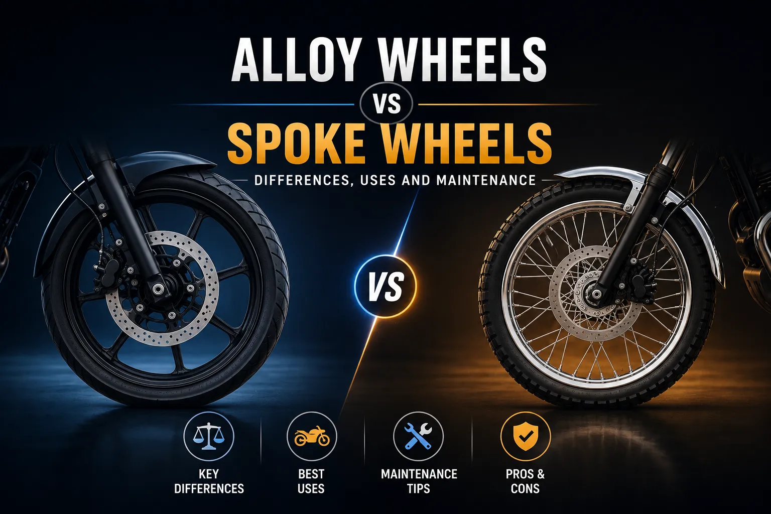 Alloy Wheels vs Spoke Wheels: Differences, Uses and Maintenance